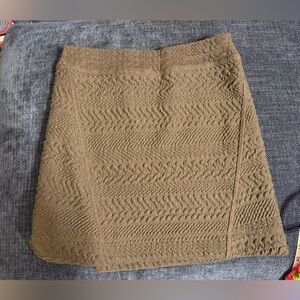 Prana Textured Knit Mini Skirt in Olive